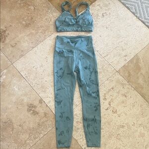 JoyLab Marled High Waist Tie-Dye Sports Bra and Leggings Set Size S